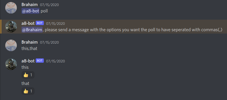 making a simple poll