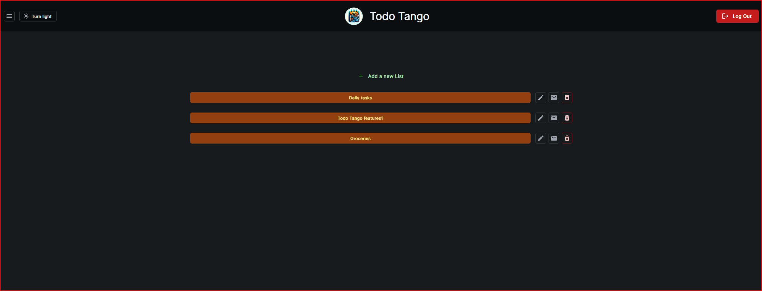 todo tango homepage